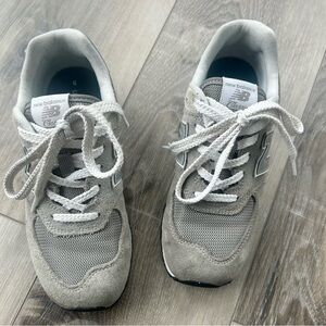 New Balance Classic 574 Light Gray and White Sneakers